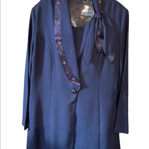 Vintage Fashion Network Made in the USA 🇺🇸 2 Piece Skirt Suit Size L